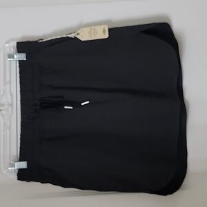 Telluride Clothing Co. Size S Black Skort, Elastic Waist w/ Drawstring Tie, NEW